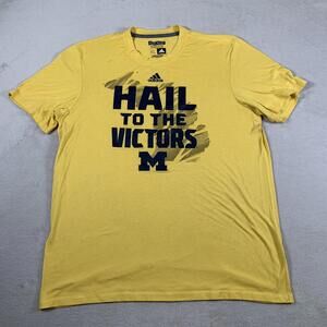 Michigan Wolverines Shirt Mens XL NCAA Football Adidas Aeroknit ClimaCool‎ Tee